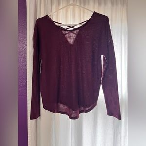 Charlotte Russe waffle knit long sleeve
